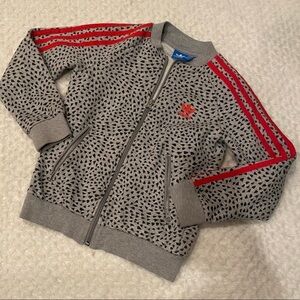 ADIDAS three stripe zip up heart jacket